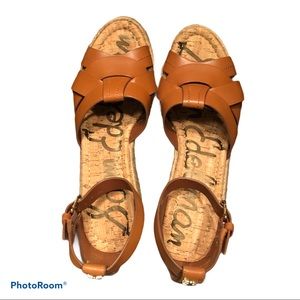 Sam Edelman Brown Jute Wedge Sandals